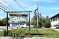 Adirondack region town of tupper lake sign Royalty Free Stock Photo