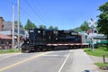 Adirondack Scenic Railroad in Saranac Lake, NY Royalty Free Stock Photo