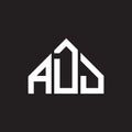ADJ letter logo design. ADJ monogram initials letter logo concept. ADJ letter design in black background Royalty Free Stock Photo