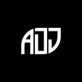 ADJ letter logo design on black background.ADJ creative initials letter logo concept.ADJ letter design Royalty Free Stock Photo