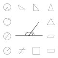 adjacent angles outline icon. Detailed set of geometric figure. Premium graphic design. One of the collection icons for websites,