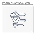 Adjacent innovation line icon