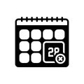 Black solid icon for Adjourn, postpone and respite Royalty Free Stock Photo