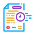 Adjournment of trial date icon vector outline illustration Royalty Free Stock Photo