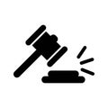 Adjudicate, hammer, justice icon Royalty Free Stock Photo