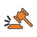 Adjudicate, hammer, justice icon Royalty Free Stock Photo