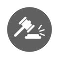 Adjudicate, hammer, justice icon Royalty Free Stock Photo