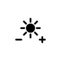 Adjust brightness settings icon. Signs and symbols can be used for web, logo, mobile app, UI, UX