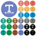 Adjust font width round flat multi colored icons