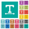 Adjust font width square flat multi colored icons
