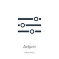 Adjust icon vector. Trendy flat adjust icon from geometry collection isolated on white background. Vector illustration can be used