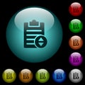 Adjust note priority icons in color illuminated glass buttons