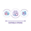 Adjust spam filters loop concept icon Royalty Free Stock Photo