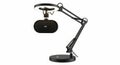 Adjustable black desk lamp with microphone mount and ring light Royalty Free Stock Photo