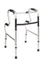 Adjustable folding walker for elderly, disabled or injured isolated on white