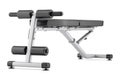 Adjustable gym bench on white