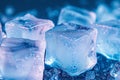 Adjustable ice cube shape adding color for a refreshing background Royalty Free Stock Photo