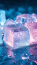 Adjustable ice cube shape adding color for a refreshing background Royalty Free Stock Photo