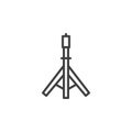 Adjustable light stand line icon