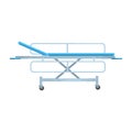 Adjustable mobile hospital bed , medical equipment vector Illustration