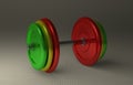 Adjustable multicolor dumbbell Royalty Free Stock Photo