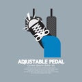 Adjustable Pedal. Royalty Free Stock Photo