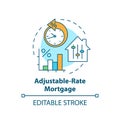 Adjustable-rate mortgage concept icon Royalty Free Stock Photo