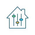 Adjustable-rate mortgage RGB color icon Royalty Free Stock Photo
