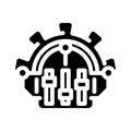 adjustable settings glyph icon vector illustration Royalty Free Stock Photo