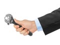 Adjustable spanner in hand Royalty Free Stock Photo