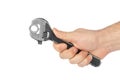 Adjustable spanner in hand Royalty Free Stock Photo