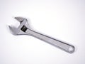 Adjustable Spanner Wrench isolated on white background ,silver tools Royalty Free Stock Photo