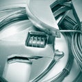 Adjustable spanners and wire Royalty Free Stock Photo