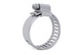 Adjustable Stainless Steel Worm Gear Hose Clamp, Water Pipe Clamps. 3D rendering