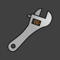 Adjustable wrench color icon Royalty Free Stock Photo