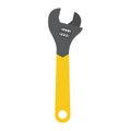 Adjustable wrench flat icon, build and repair Royalty Free Stock Photo