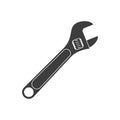 Adjustable wrench icon. Royalty Free Stock Photo