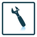 Adjustable wrench icon Royalty Free Stock Photo