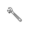 Adjustable wrench icon vector illustration Royalty Free Stock Photo