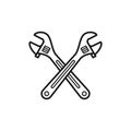 Adjustable wrench icon vector illustration Royalty Free Stock Photo