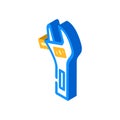 adjustable wrench isometric icon vector illustration Royalty Free Stock Photo