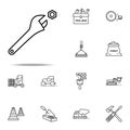 adjustable wrench outline icon. Construction icons universal set for web and mobile