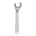 Adjustable wrench tool vector illustration icon industry. Work equipment adjustable wrench mechanic spanner key repair icon. Royalty Free Stock Photo