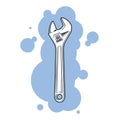 Adjustable wrench. Tools and repair Royalty Free Stock Photo