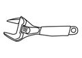 Adjustable wrench. Vector