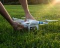 Adjusting camera drone Royalty Free Stock Photo