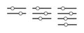 Adjustment icon. Control volume, media symbol. Sign equalizer vector