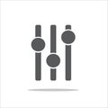 Adjustment music vector icon Royalty Free Stock Photo