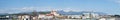 ADLER, SOCHI, RUSSIA - April 26, 2019: Panorama of hotel BOGATYR in Sochi Park