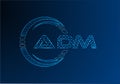 ADM low poly letter logo vector design. Royalty Free Stock Photo
